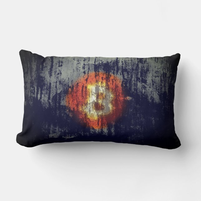 Almofada Lombar Arte Resiliente do Bitcoin (Frente)