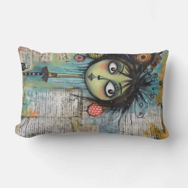 Almofada Lombar ArtLady 20 Encantada e angustiada (Frente)