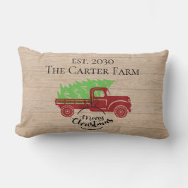 Almofada Lombar Árvore de Natal de Caminhão Vermelho Personalizado
