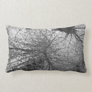 Almofada Lombar Árvore de vidoeiro preto e branco
