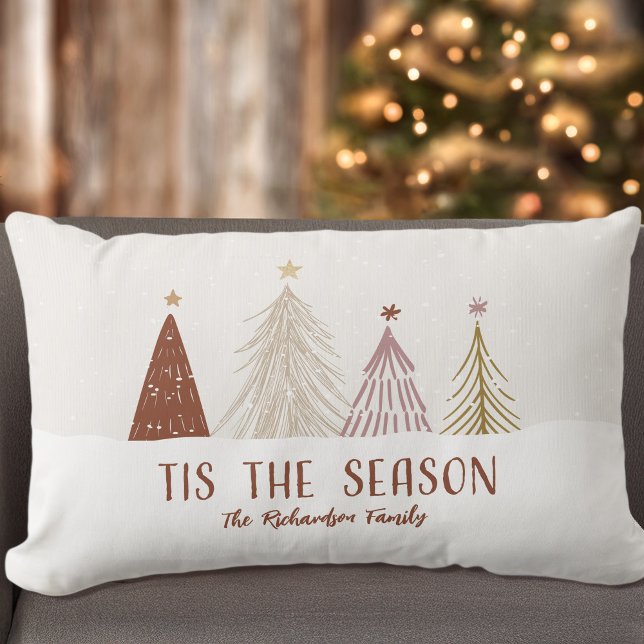 Almofada Lombar Árvores de Natal Decorativas da Época (Criador carregado)