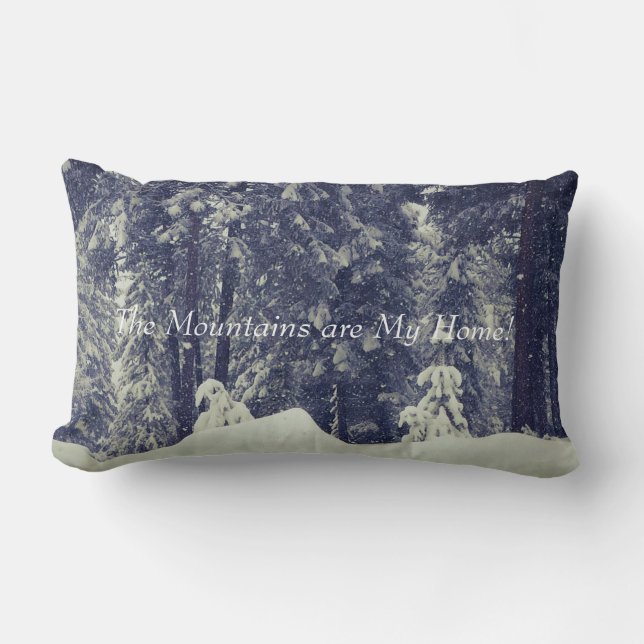 Almofada Lombar As montanhas são o meu Travesseiro (Frente)