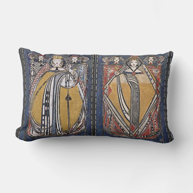 Almofada Lombar As Quatro Queens Deck Of Cards Cushions (Frente)