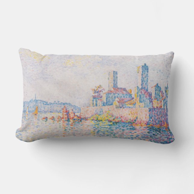 Almofada Lombar As torres de Antibes (por Paul Signac) (Frente)