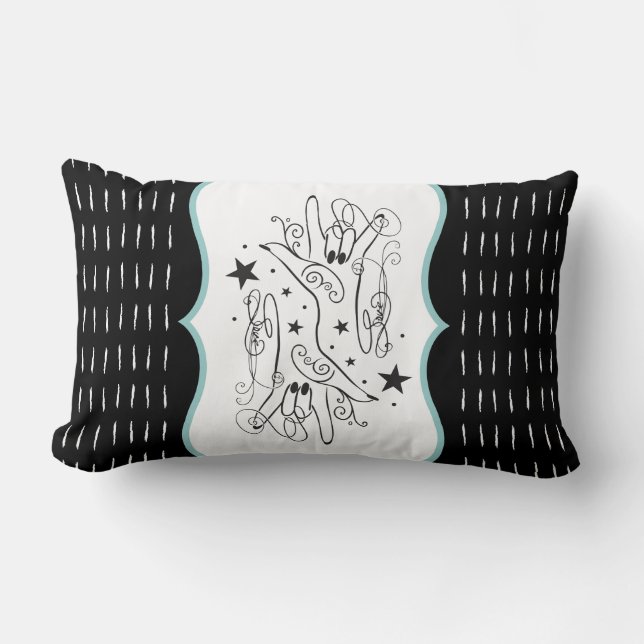 Almofada Lombar ASL ILY Handsign Pillow (Frente)