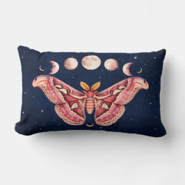 Almofada Lombar Atlas Moth Night Sky Cosmos Moon Phase | Boho Art