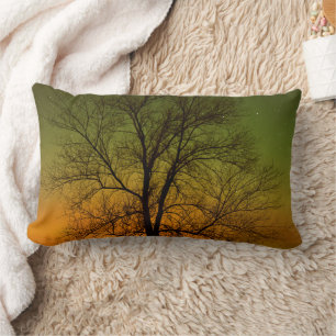 Almofada Lombar Aurora Boreal & Árvore de Algodão