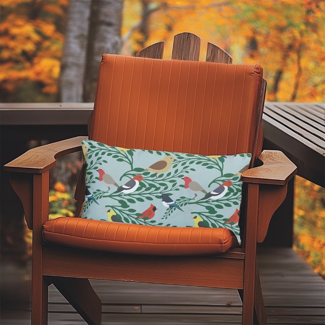 Almofada Lombar Aves Em Ramais (Criador carregado)