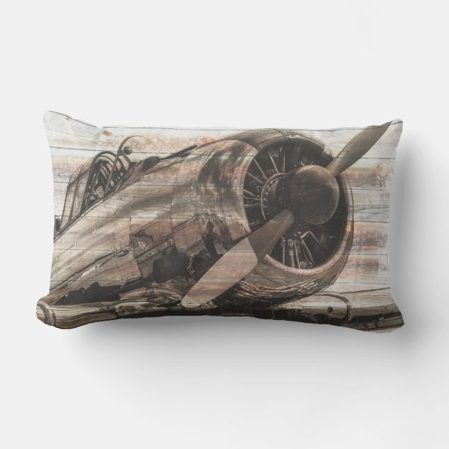 Almofada Lombar Avião Vintage (Frente)