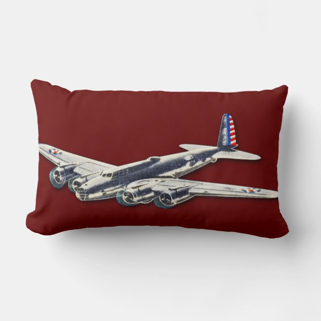 Almofada Lombar Aviões do vintage WWII E.U. (Frente)