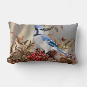 Almofada Lombar Azul Gaio em Nandina Heavenly Bamboo