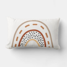 Baby Nursery Boho Rainbow Cushion em cores terríve