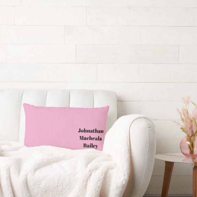 Almofada Lombar Baby Pink Throw Pillow (Sofá)
