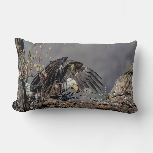 Almofada Lombar Bald Eagle com seu bebê (Frente)