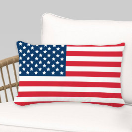 Almofada Lombar Bandeira Americana Vermelho Branco Azul Patriótico