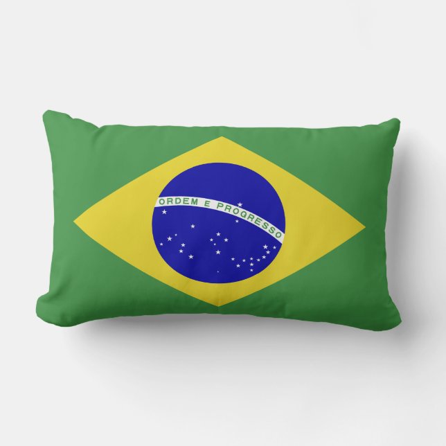 Almofada Lombar Bandeira brasileira clássica (Frente)