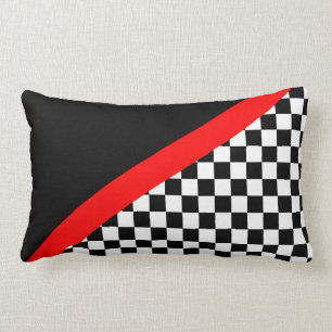 Almofada Lombar Bandeira Checkered que compete travesseiros