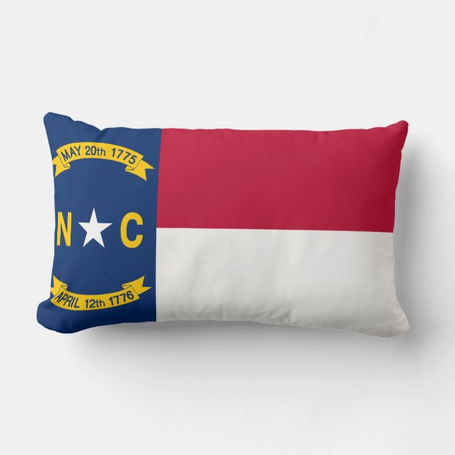 Almofada Lombar Bandeira da Carolina do Norte (Frente)