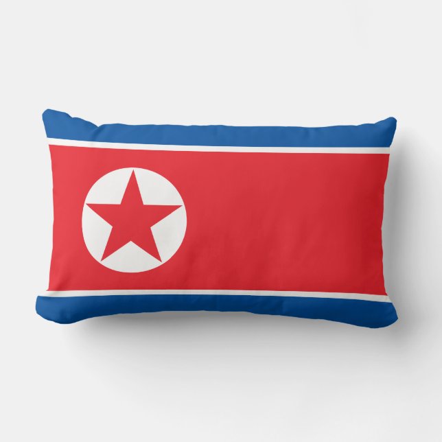 Almofada Lombar Bandeira da Coreia do Norte (RPDC) (Frente)