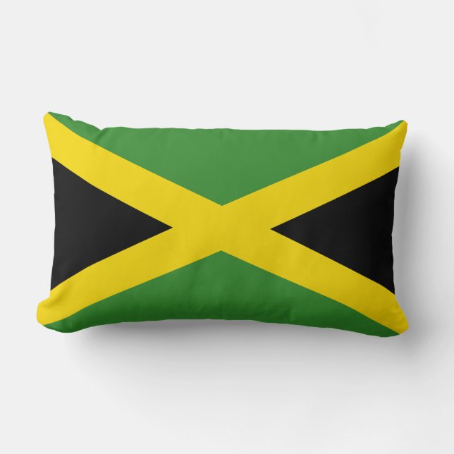Almofada Lombar Bandeira da Jamaica (Frente)