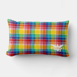 Almofada Lombar Bandeira das Ilhas Virgens dos EUA, Madras