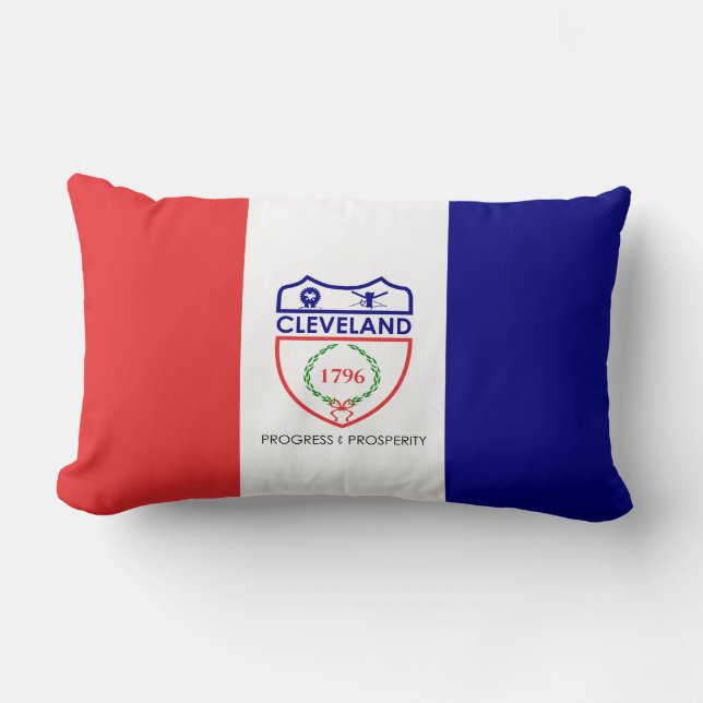 Almofada Lombar Bandeira de Cleveland (Ohio) (Frente)