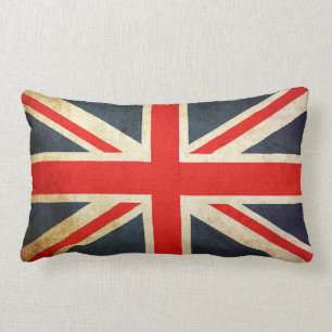 Almofada Lombar BANDEIRA de Union Jack Reino Unido do Grunge do