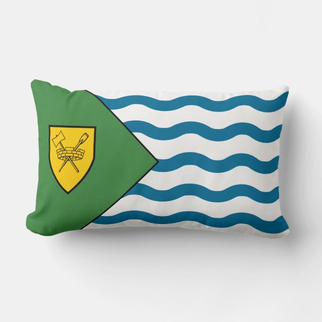 Almofada Lombar Bandeira de Vancouver (Colúmbia Britânica, Canadá) (Frente)