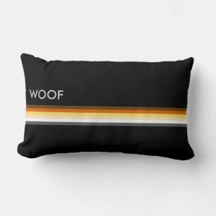 Almofada Lombar Bandeira do Orgulho do Urso gay WOOF Masculine e S