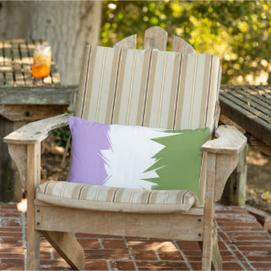 Almofada Lombar Bandeira do Orgulho Genderqueer ZigZag Espinhoso A