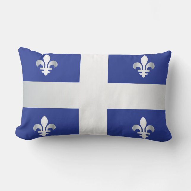 Almofada Lombar Bandeira do Quebec (Frente)