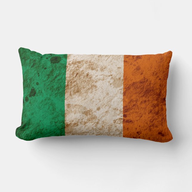 Almofada Lombar Bandeira irlandesa áspera (Frente)