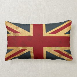 Almofada Lombar Bandeira manchada de Union Jack Reino Unido