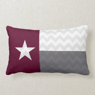 Almofada Lombar Bandeira marrom Chevron de Texas
