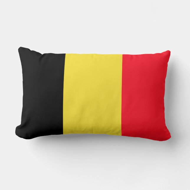 Almofada Lombar Bandeira nacional de Bélgica (Frente)