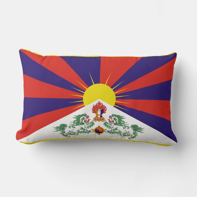 Almofada Lombar Bandeira tibetana (Frente)