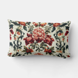 Almofada Lombar Barroco italiano. Flores e Folhas Chic
