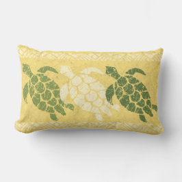 Almofada Lombar Batik reversível havaiano da tartaruga de mar de