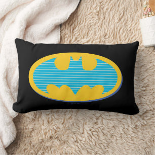 Almofada Lombar Batman   Símbolo de faixas cianas