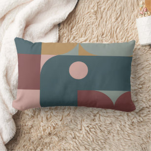 Almofada Lombar Bauhaus Style Brown, Teal, Tan