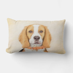 Almofada Lombar Beagle Hound Dog Painting Original Animal Art