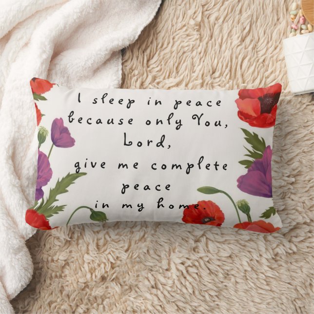 Almofada Lombar Beautiful floral frame poppy flowers botanical (Cobertor)