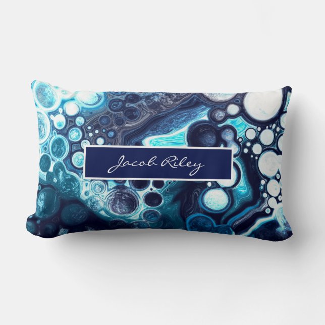 Almofada Lombar Bebê Azul Personalizado (Frente)