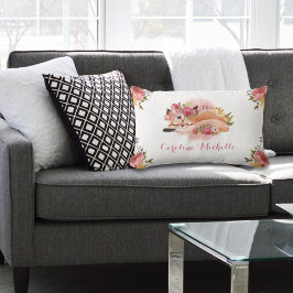 Almofada Lombar Bebê Fox Rosa Floral