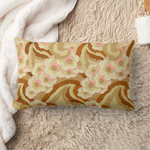 Almofada Lombar Beige e Dogwood Rosa