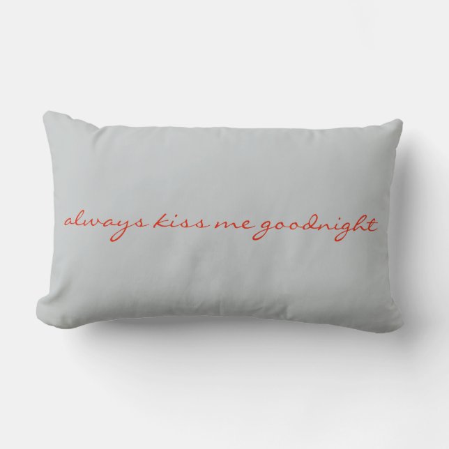 Almofada Lombar Beije-me sempre Goodnight travesseiro decorativo (Frente)