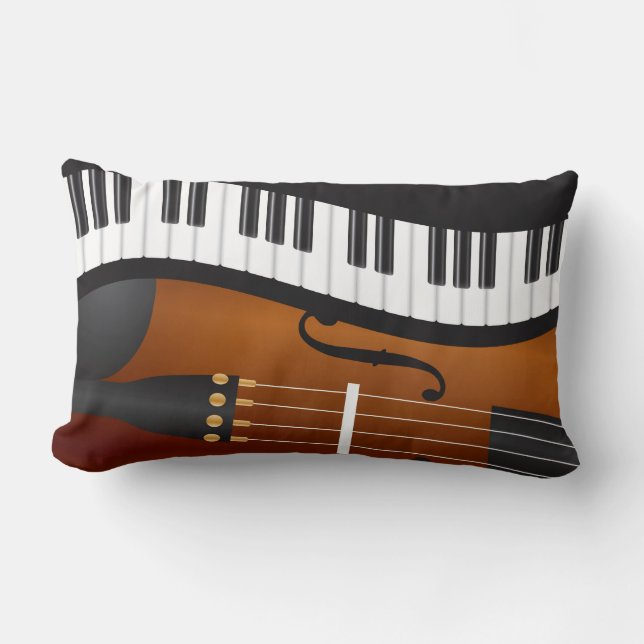 Almofada Lombar Beira ondulada dos teclados de piano com (Frente)
