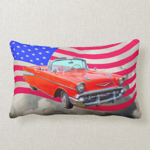 Almofada Lombar Bel Air 1957 de Chevrolet e bandeira dos E.U.