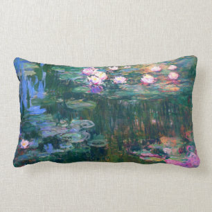 Almofada Lombar Belas artes 1917 de Claude Monet dos lírios de