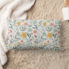 Almofada Lombar Belo Padrão Botânico Floral